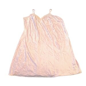 Cabernet by Sleep Sense Pink Polka Dot Slip Dress XL Polyester